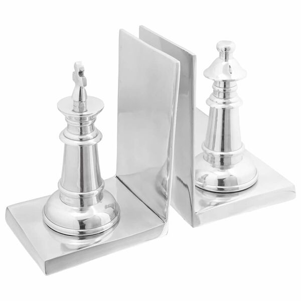 vidaXL Podp&oacute;rki do książek 2 pcs Srebrny 11 x 12 x 19,5 cm Aluminium