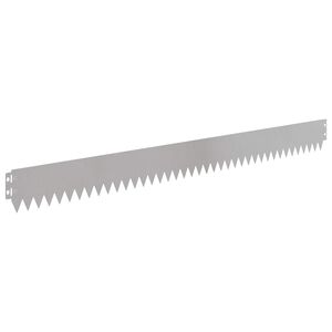 vidaXL Krawężnik do trawnika 10 szt. 103 x 10 cm Stal srebrny