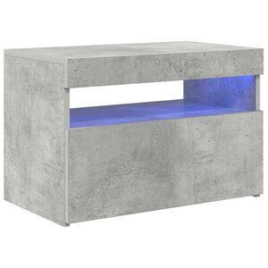 vidaXL Szafka pod TV z oświetleniem LED, szarość betonu, 60x35x40 cm