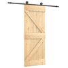 vidaXL Drzwi przesuwne Naturalny i czarny 70 x 210 cm