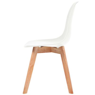 vidaXL Krzesła stołowe, 6 szt., białe, plastikowe