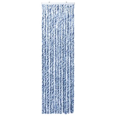 vidaXL Zasłona przeciwko owadom, niebiesko-biała, 120x220 cm, szenil