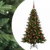 vidaXL Sztuczna choinka z bombką 120 cm 150 LED Ciepła biel