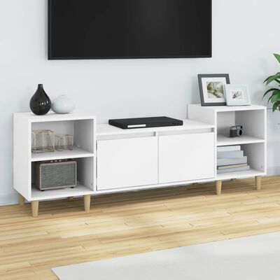 vidaXL Szafka pod TV, biała, 80x36x50 cm, materiał drewnopochodny