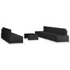 vidaXL 8-cz. zestaw wypoczynkowy do ogrodu, rattan PE, czarny