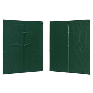 vidaXL Ściana boczna namiotu na imprezy 2 pcs zielony 200 x 195 cm
