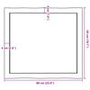 vidaXL Blat stołu, 60x50x(2-6)cm, surowy, lity dąb naturalną krawędzią