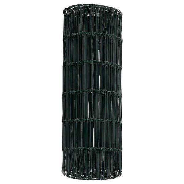 vidaXL Ogrodzenie Euro Zielony 0.8 x 25 m Żelazo pokryte PVC