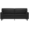 vidaXL 2-osobowa sofa, czarna, 140 cm, sztuczna sk&oacute;ra