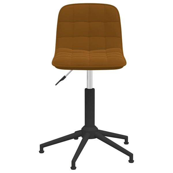 vidaXL Obrotowe krzesło stołowe, brązowe, obite aksamitem