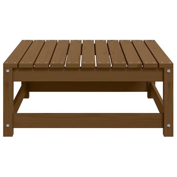 vidaXL Podnóżek ogrodowy z poduszką, miodowy brąz, lite drewno sosnowe