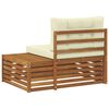 vidaXL Sofa końcowa na zewnątrz z poduszką Naturalny 115 x 83 x 73 cm