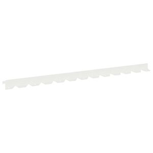 vidaXL Krawężnik do trawnika 10 szt. 102 x 4 x 4 cm Stal Biały