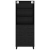 vidaXL Highboard Czarny Dąb 69,5 x 34 x 180 cm Materiał drewnopochodny