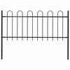 vidaXL Ogrodzenie ogrodowe Boxtel z pałąkiem na g&oacute;rze, stalowe, 181x100 cm, czarne