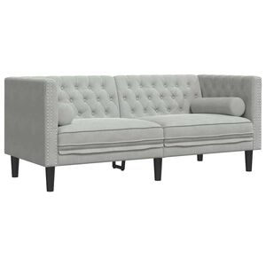 vidaXL Sofa Jasnoszary 174 x 74,5 x 70,5 cm Aksamit