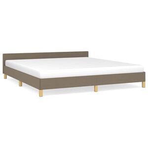 vidaXL Rama ł&oacute;żka bez materaca, taupe, 160x200 cm, obita tkaniną