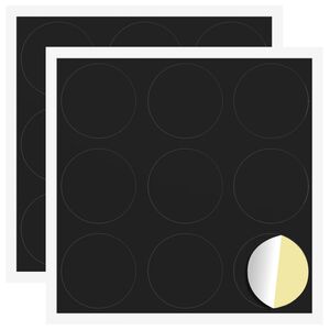 vidaXL Okładka Śrubowa Samoprzylepna 2 pcs Czarny &Oslash; 20 x 0,5 mm