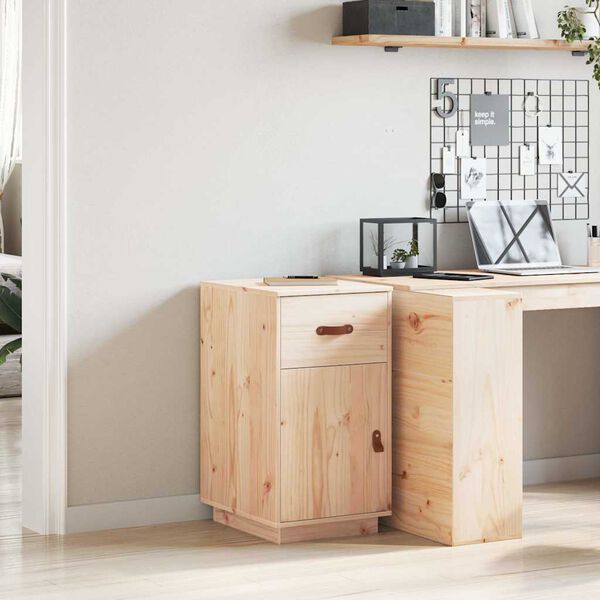 vidaXL Szafka do biurka, 40x50x75 cm, lite drewno sosnowe