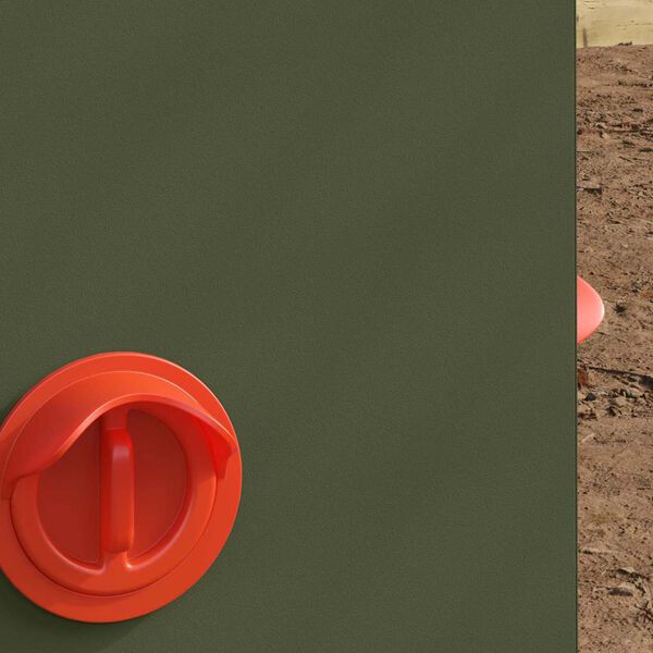 vidaXL Karmnik dla kur 2 pcs Zielony oliwkowy 32,5 x 20,5 x 43 cm