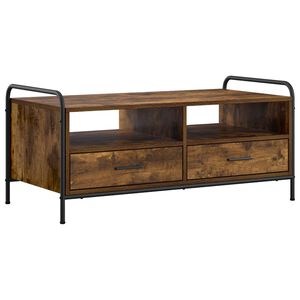 vidaXL Stolik kawowy Dąb wędzony 99,5 x 49 x 46 cm Drewno inżynieryjne