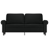 vidaXL 2-osobowa sofa, czarna, 140 cm, sztuczna sk&oacute;ra