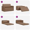 vidaXL Sofa Bed 110cm Cappuccino Sztuczna sk&oacute;ra