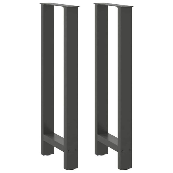 vidaXL Nogi do stołu barowego Antracyt 2 szt. 50x(100-101) cm Stal