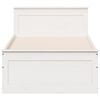 vidaXL Rama ł&oacute;żka, bez materaca, zagł&oacute;wek, biała, 90x200 cm, sosnowa