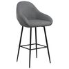 vidaXL Stołki barowe, 2 szt., jasnoszare, obite aksamitem