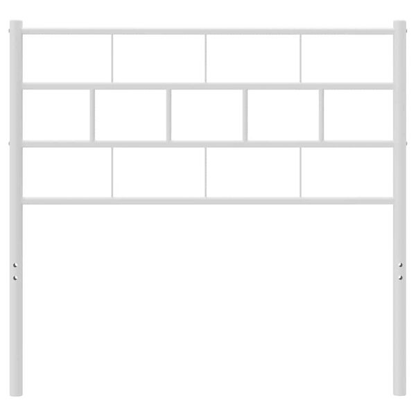 vidaXL Metalowe wezgłowie, białe, 107 cm