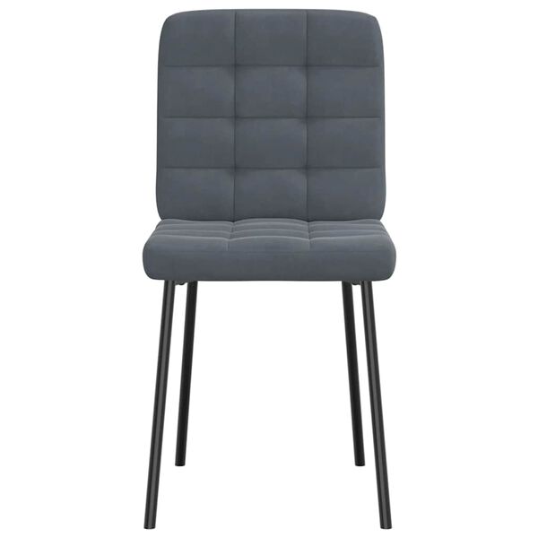 vidaXL krzesła stołowe, 2 szt., ciemnoszare, aksamitne