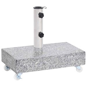 vidaXL Stojak pod parasol, jasnoszary, 45x25x8,3 cm, granitowy