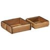 vidaXL Taca 2 pcs Brązowy 29 x 31 x 10 cm Lite Drewno Recyklingowe