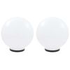 vidaXL Lampy zewnętrzne LED, 2 szt., kule 40 cm, PMMA