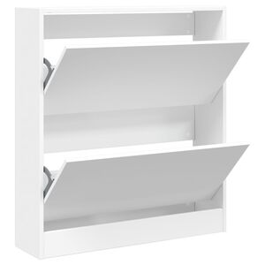 vidaXL Szafka na buty, biała, 80x21x87,5 cm, materiał drewnopochodny