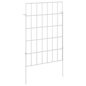 vidaXL Ogrodzenie z palikami 24 szt. 35 x 50 cm Stal ocynkowana
