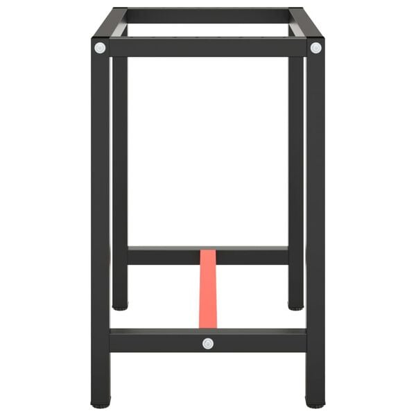 vidaXL Rama do stołu roboczego, czerwono-czarna, 70x50x79 cm, metal