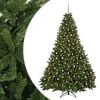 vidaXL Sztuczna choinka z bombkami, jasnozielona 270 cm 600 LED