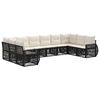 vidaXL Zestaw Sof na Ogr&oacute;d 10 szt. Czarny i kremowo-biały polirattan