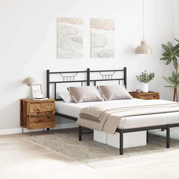 vidaXL Szafka Nocna z szufladą 2 pcs Stare drewno 40 x 35 x 50 cm