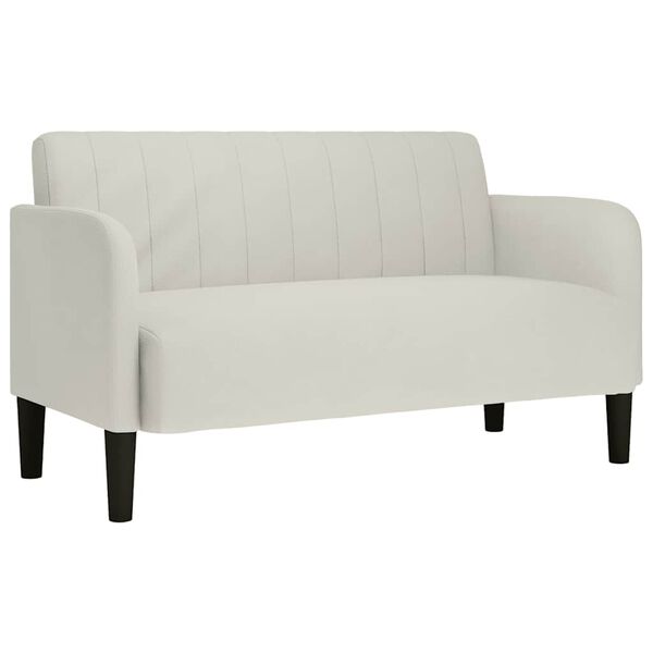 vidaXL Sofa dwuosobowa kremowa 109 cm aksamitna