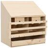 vidaXL Gniazdo dla kur, 2 przegrody, 63x40x65 cm, lite drewno sosnowe