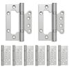 vidaXL Zawias 8 szt. 105 x 75 x 13 mm srebrny Stal