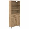 vidaXL Highboard Dąb rzemieślniczy 69,5 x 34 x 180 cm