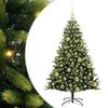 vidaXL Sztuczna skandynawska choinka z zawiasami 150 LED zielony