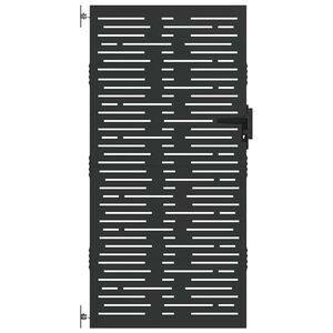 vidaXL Furtka ogrodowa, 85x200 cm, stal kortenowska, motyw prostokąt&oacute;w