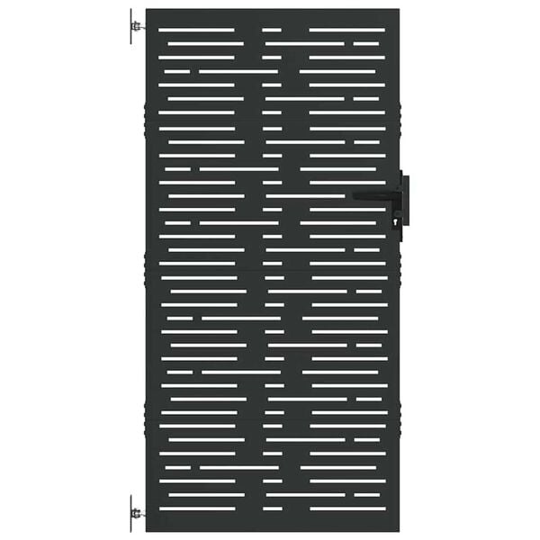 vidaXL Brama ogrodowa Czarny 85 x 200 cm Stal Malowana Proszkowo