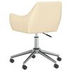 vidaXL Obrotowe krzesła stołowe, 6 szt., kremowe, obite tkaniną