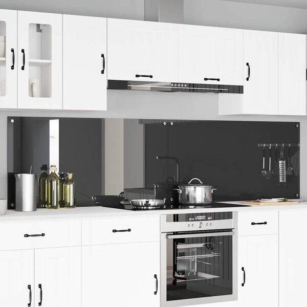 vidaXL Prz&oacute;d kuchenny 2 pcs Ciemnoszary 120 x 60 cm szkło hartowane